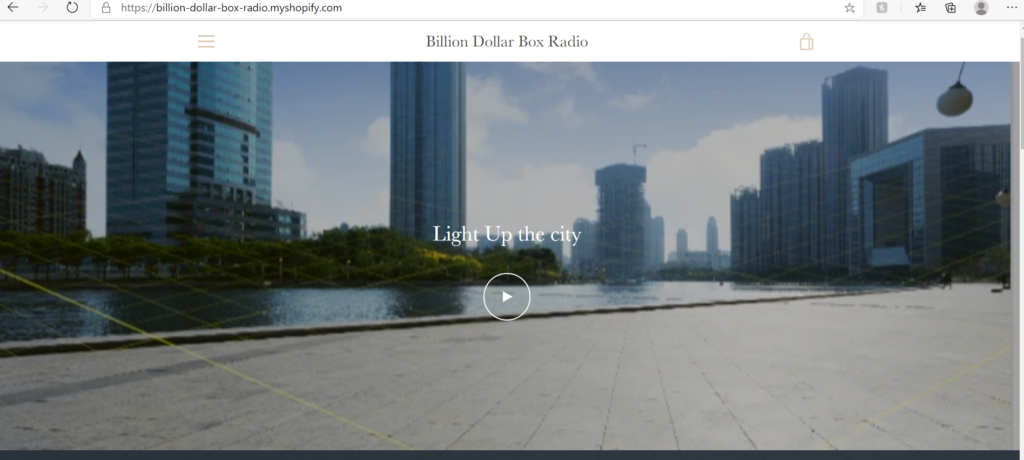 Billion Dollar Box Radio website designed by Planet Zuda